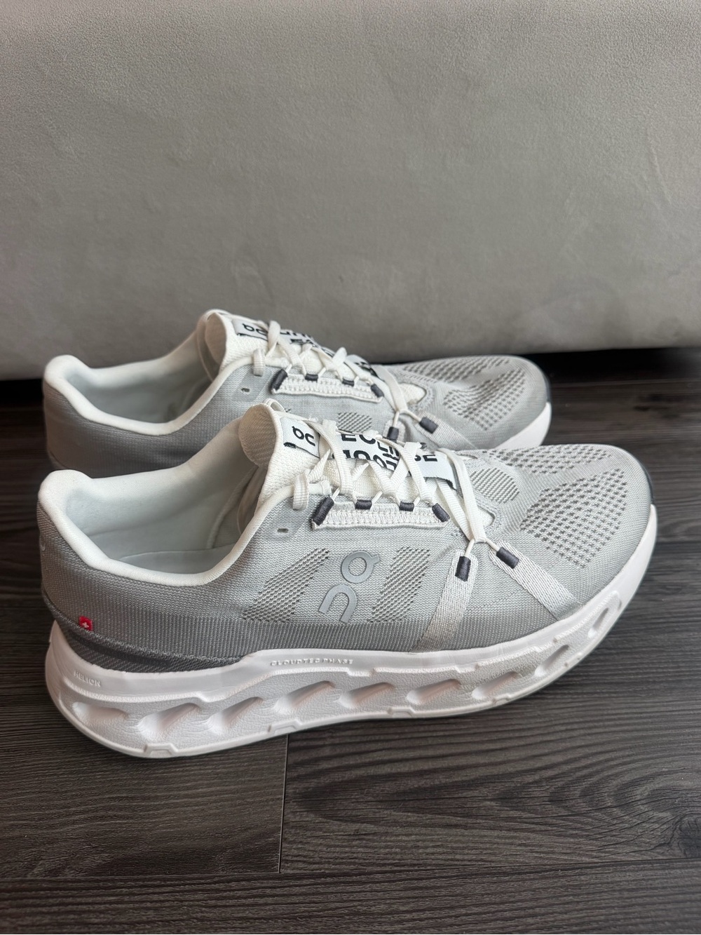 On Cloud Eclips Running Men's Athletic Sneakers - Light Gray/White - Picture 2 of 7